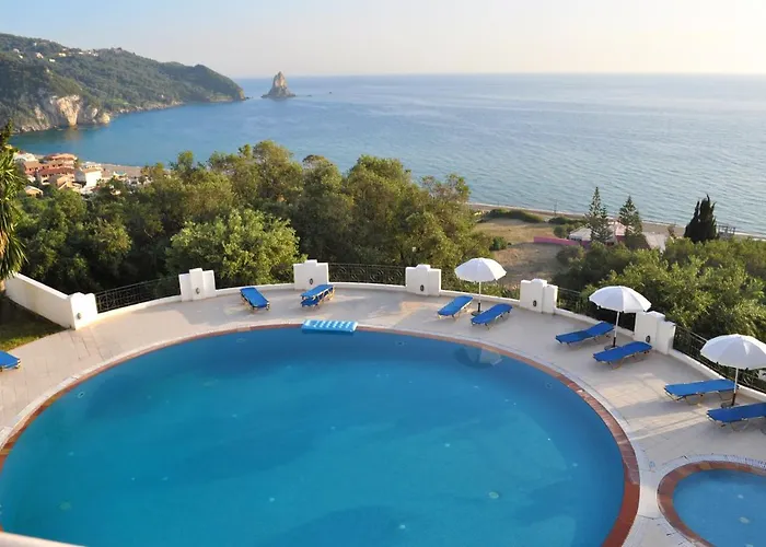 Maria With Pool And Amazing View - Agios Gordios 阿齐欧斯·贡多斯