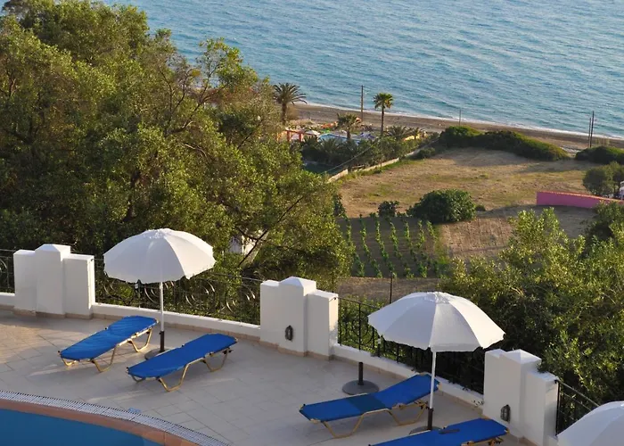 Maria With Pool And Amazing View - Agios Gordios 公寓